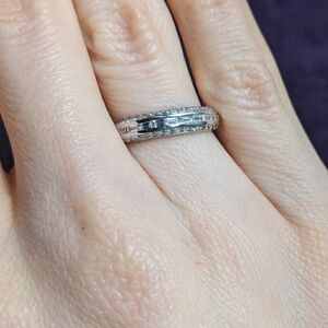 vintage platinum diamond band 